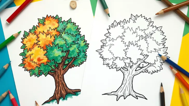 tree day coloring pages