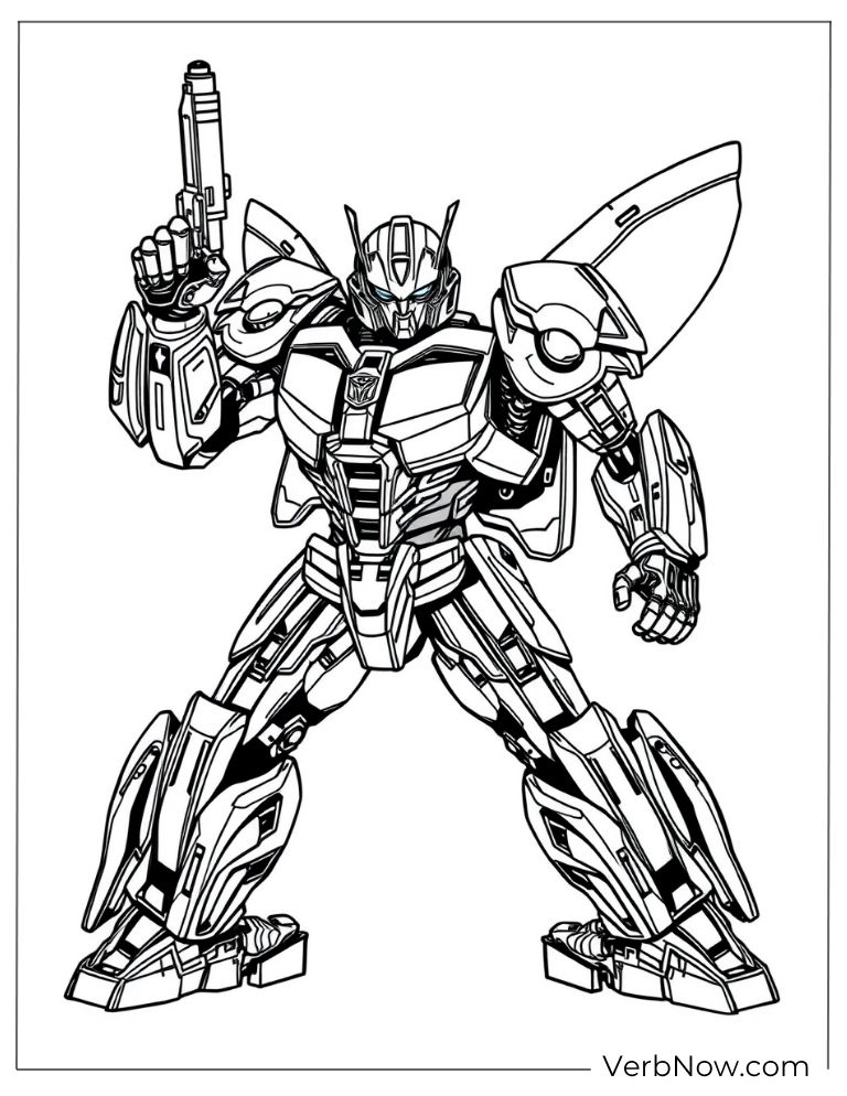 Bumblebee coloring sheet for Transformer fans