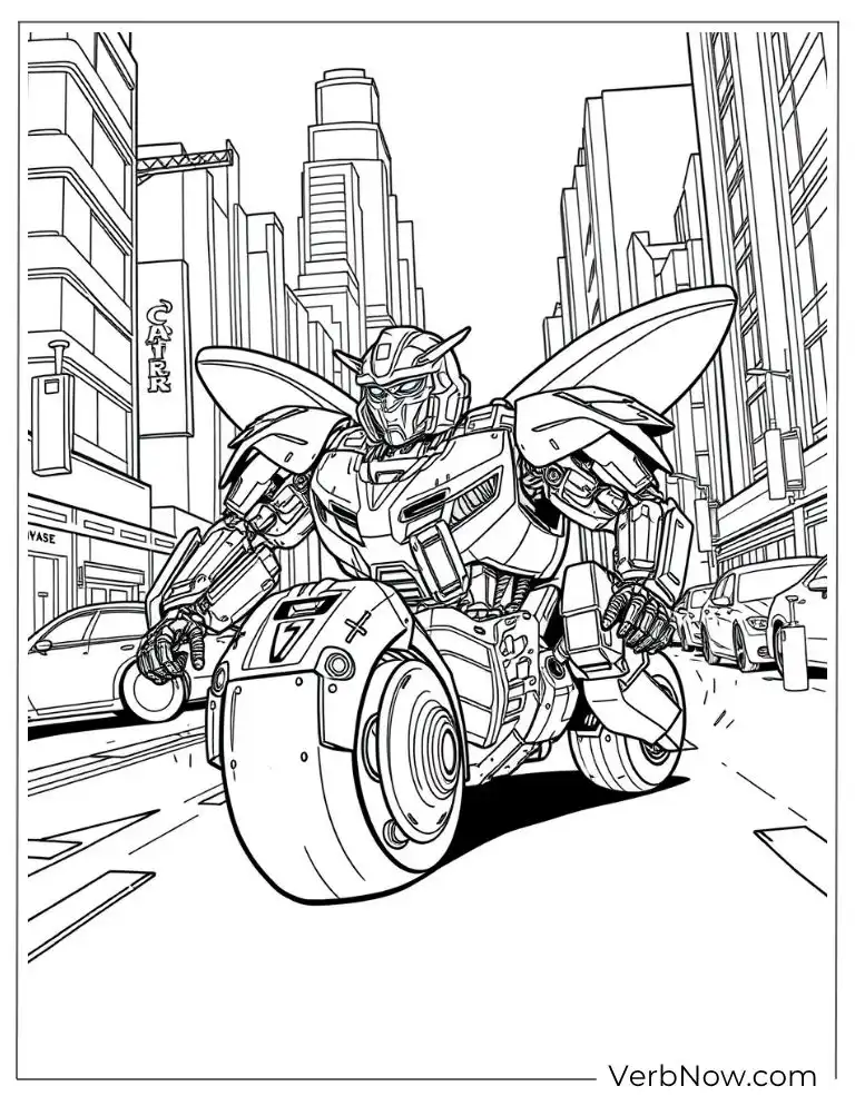 22 Free Bumblebee Coloring Pages For Download (Printable PDF) Transformer Bumblebee coloring page design