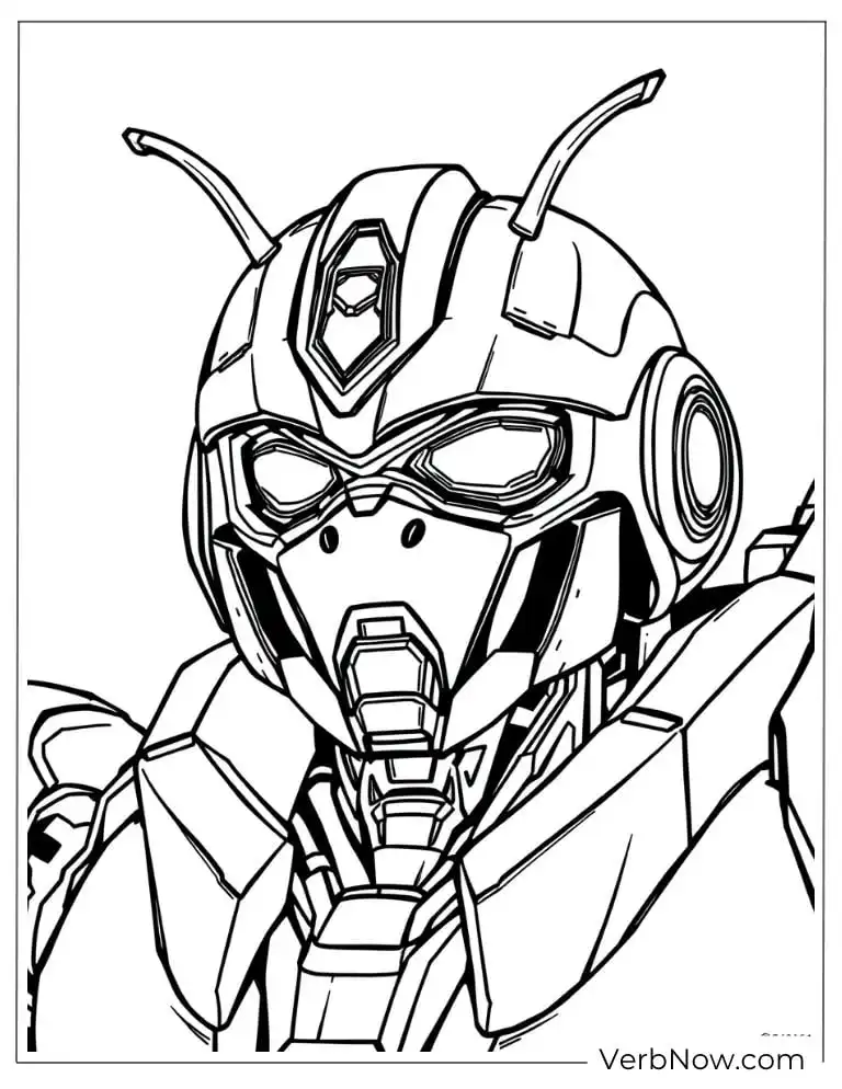 22 Free Bumblebee Coloring Pages For Download (Printable PDF) Bumblebee action pose line art
