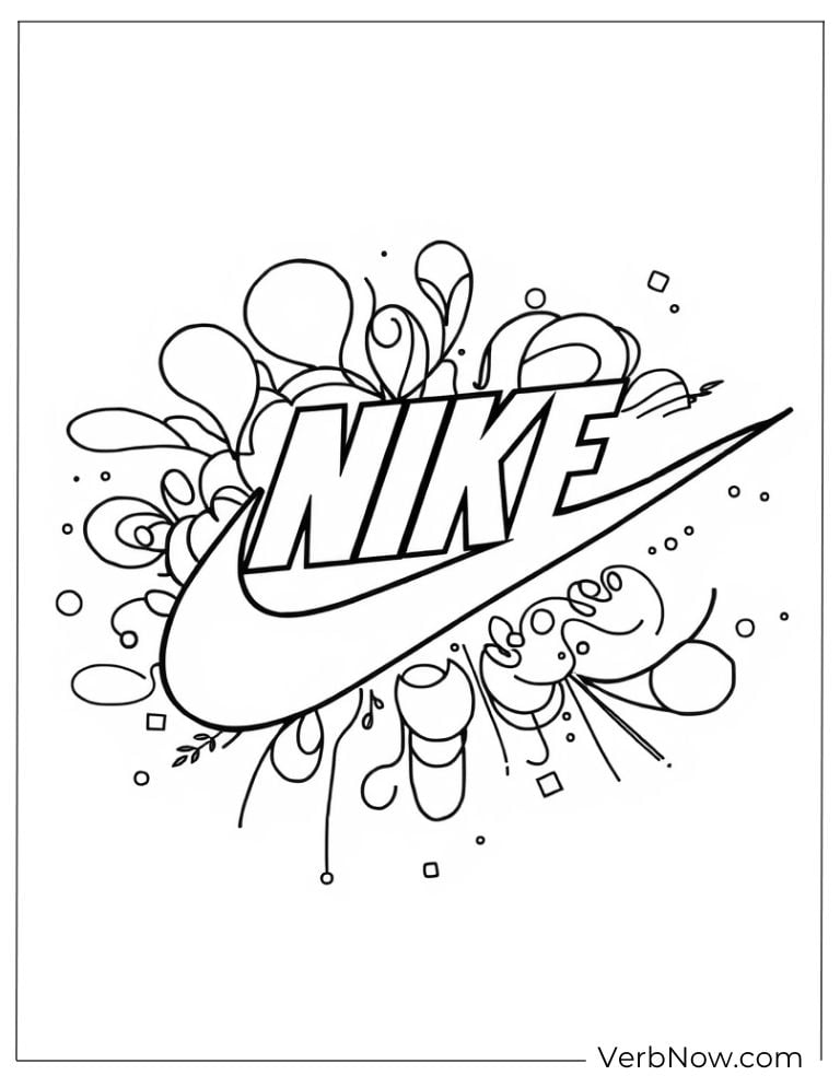 Nike logo with splash and bubble design