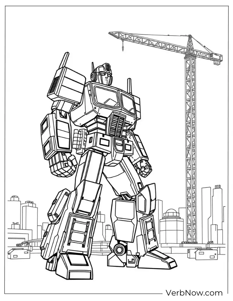 Epic Optimus Prime coloring to download