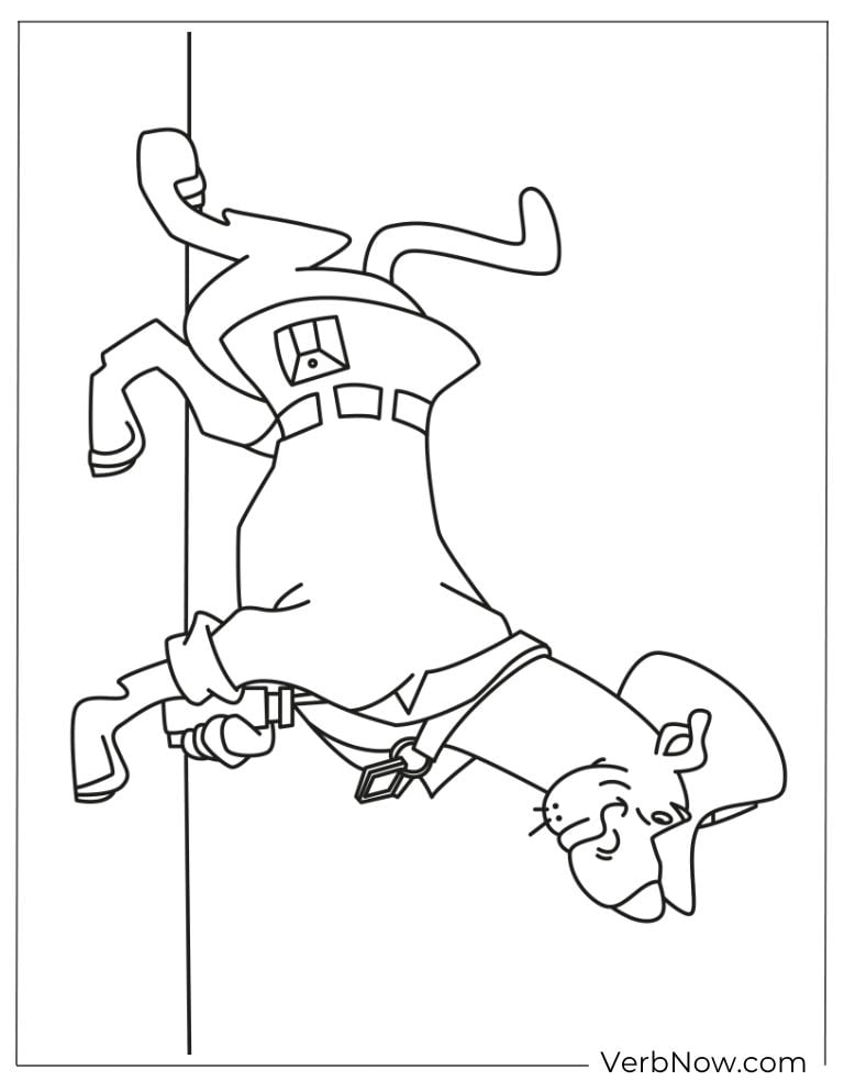 Scooby in police outfit coloring page