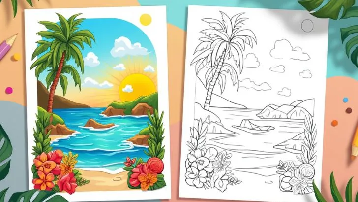Summer coloring pages