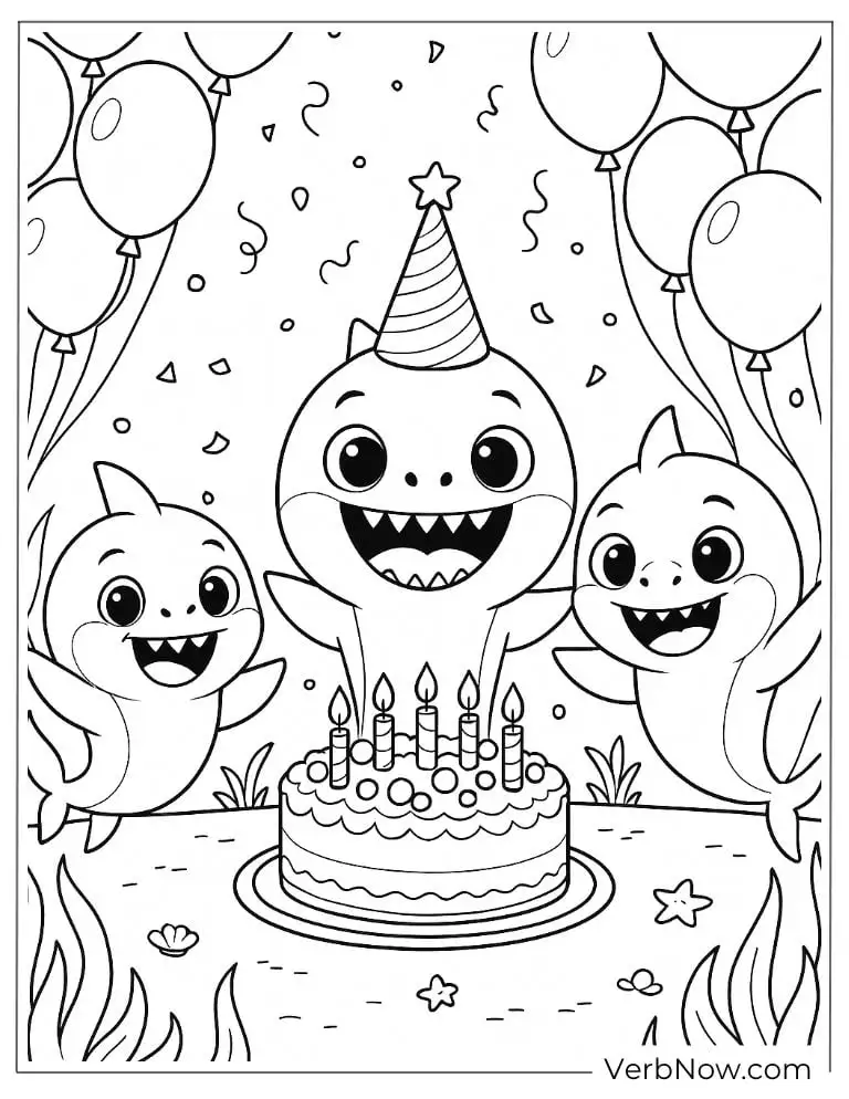 Birthday party of Baby Shark and friends