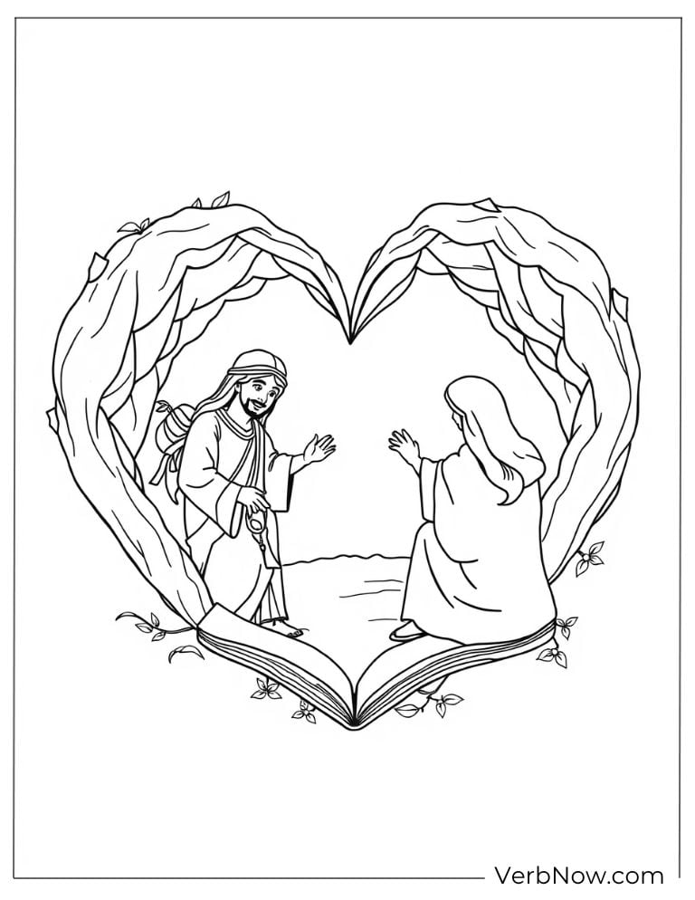 Bible scene with Jesus and a child