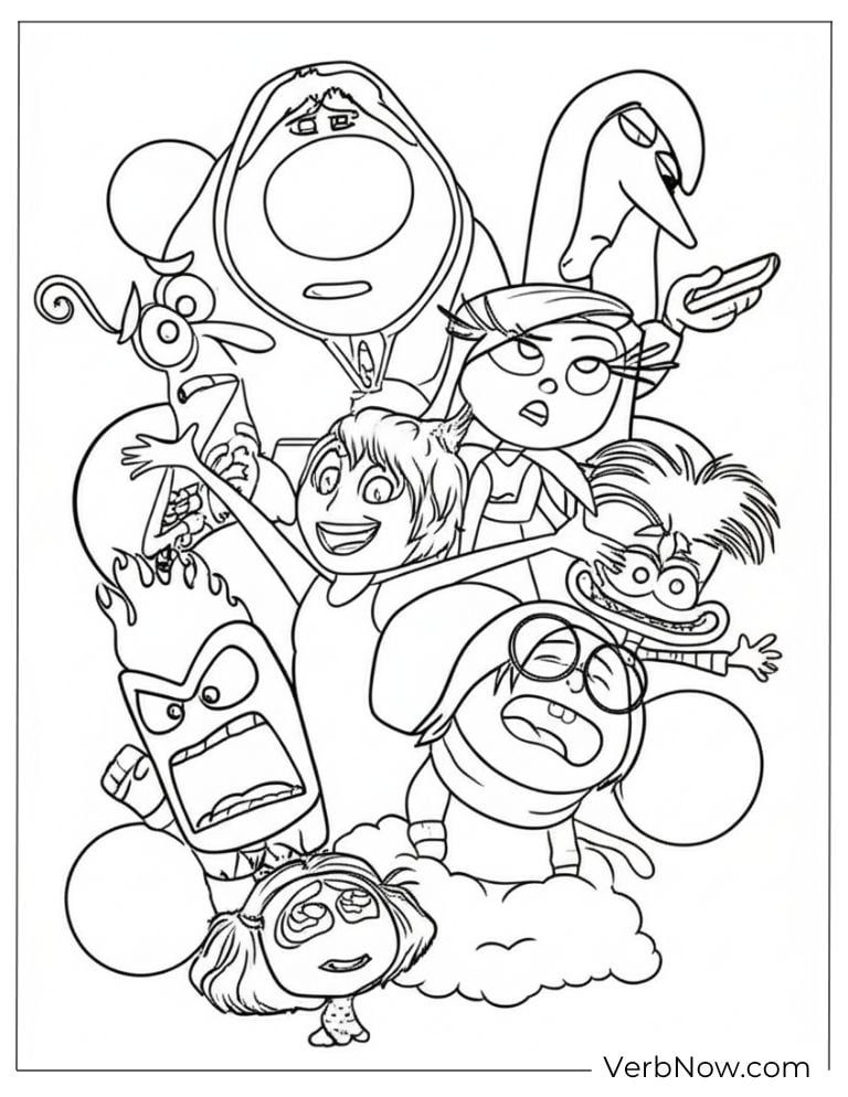 Coloring page of group Inside Out