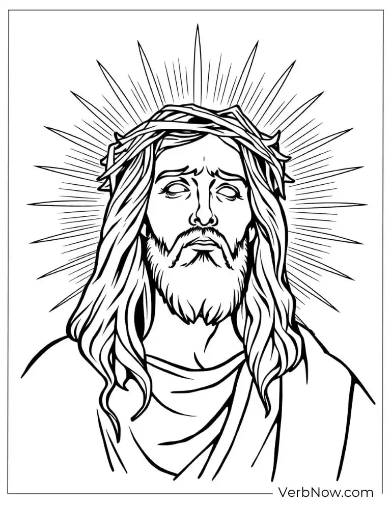 Jesus wearing a crown of thorns