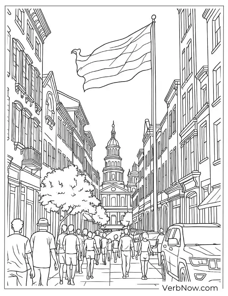 People walking in a busy city street on Juneteenth