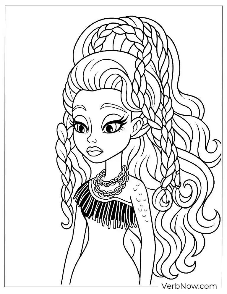 Clawdeen Wolf with long curly hair