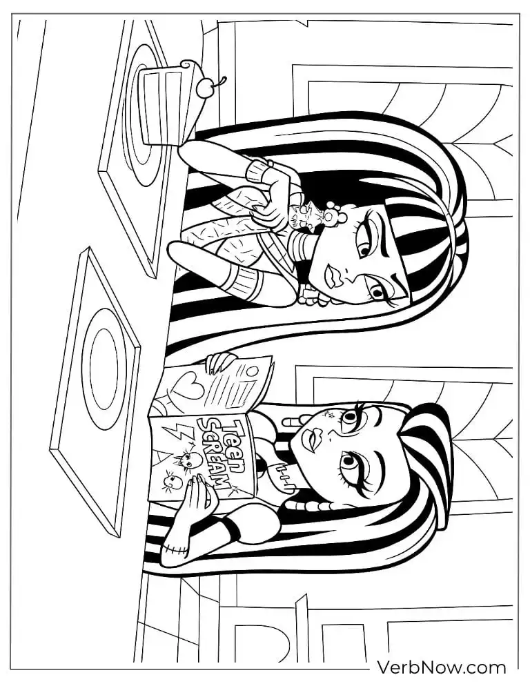 Draculaura and Cleo de Nile eating together