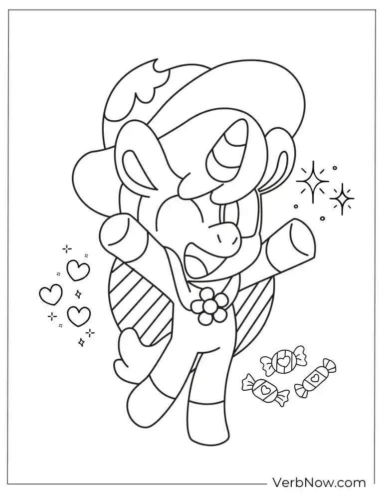 22 Free Smiling Critters Coloring Pages For Download (Printable PDF) Fox and deer smiling Smiling Critters coloring page