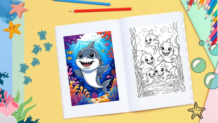baby shark coloring pages1