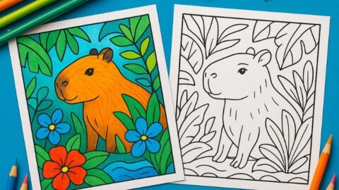 36 Free Capybara Coloring Pages For Download (Printable PDF)