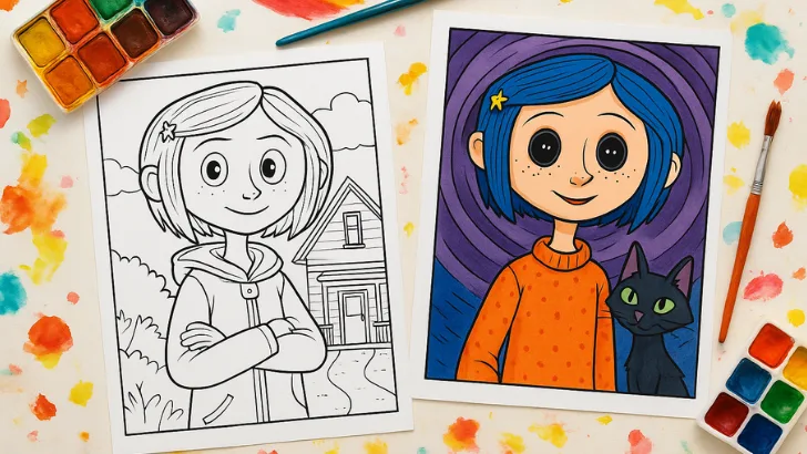 coraline coloring pages 1