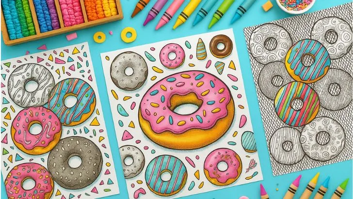 Cute food coloring pages