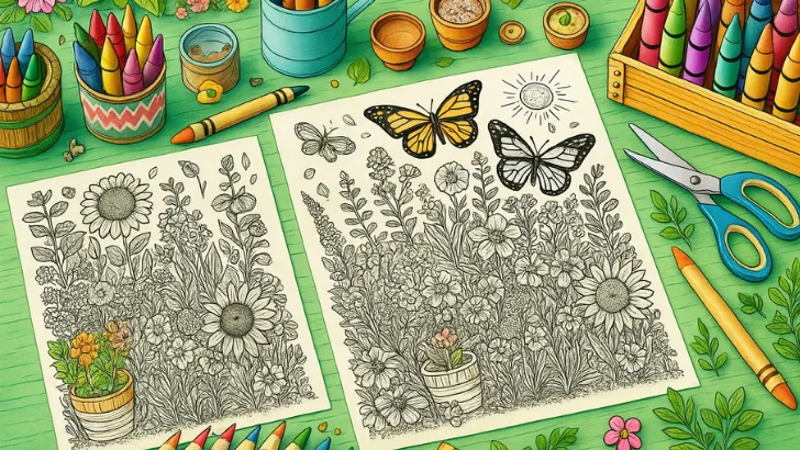Garden coloring pages