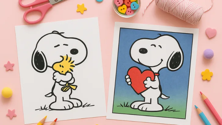 snoopy coloring pages