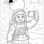 Astronaut Coloring Pages featured image