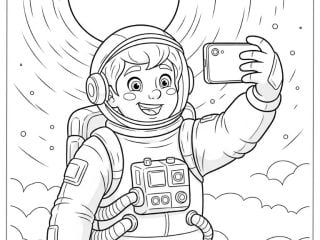 Astronaut Coloring Pages featured image