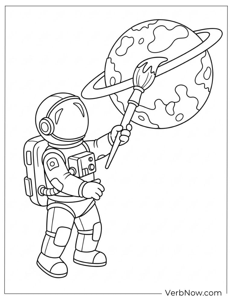 A space traveler paints Saturn