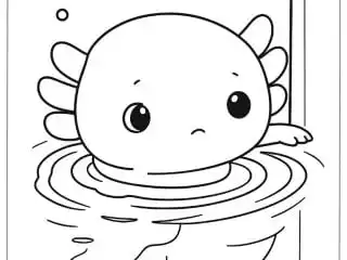 Axolotl Coloring Pages featured image