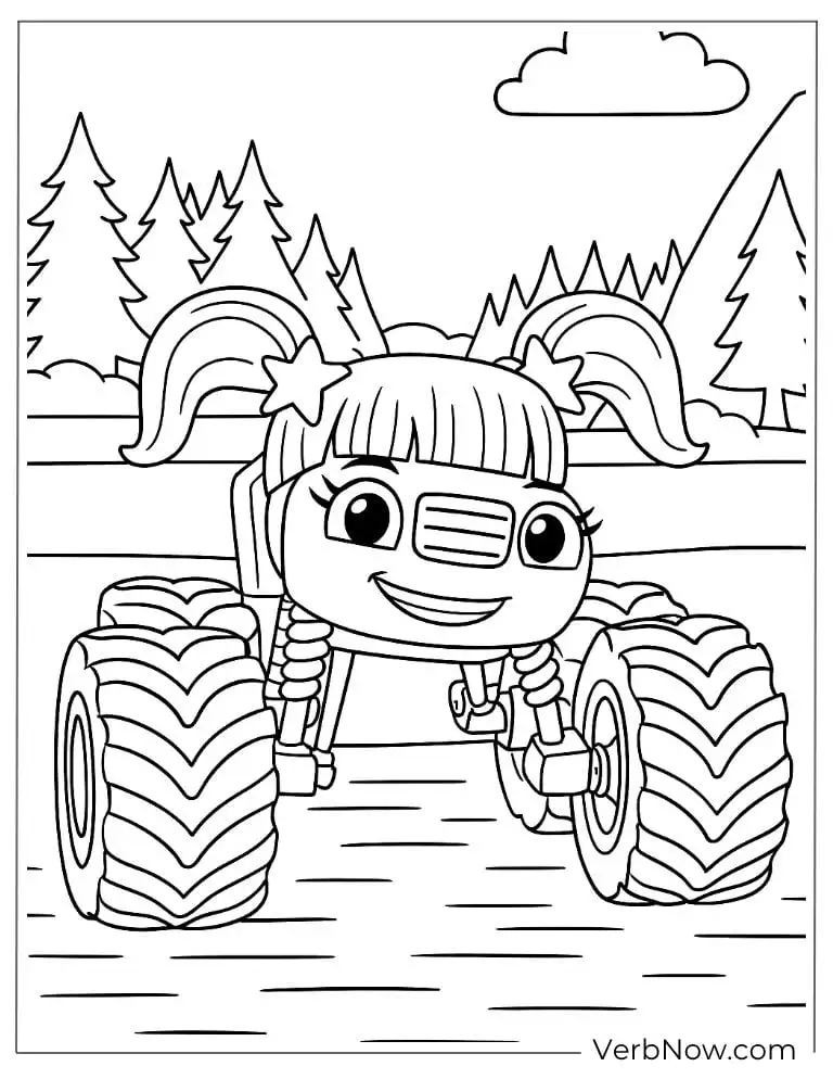 Starla smiles while rolling on a forest trail