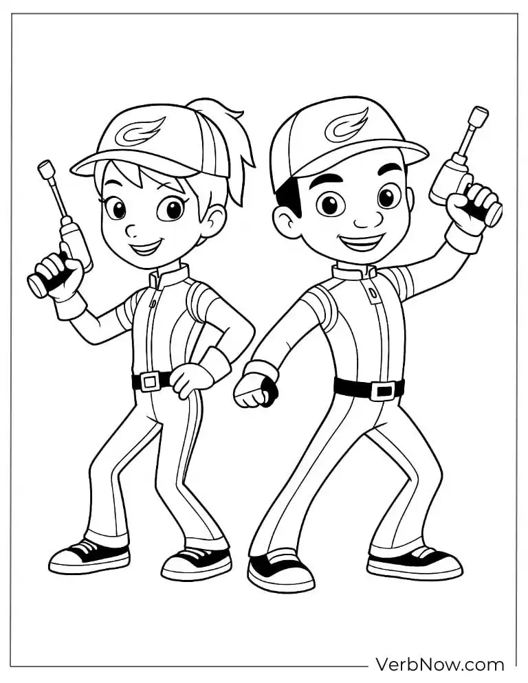 AJ and Gabby strike a confident pose with their tools