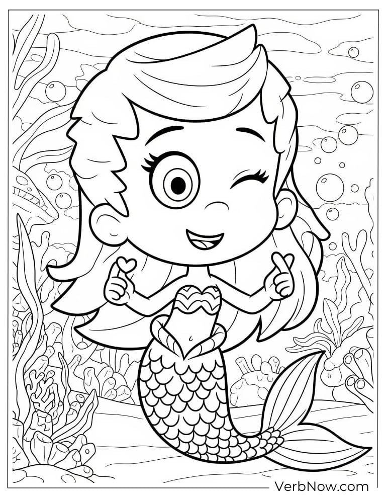 Molly winks underwater coloring page