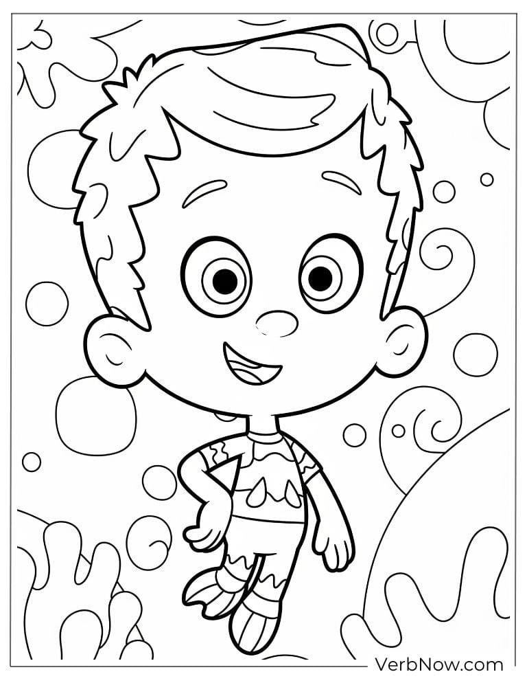 Gil poses confidently among bubbles