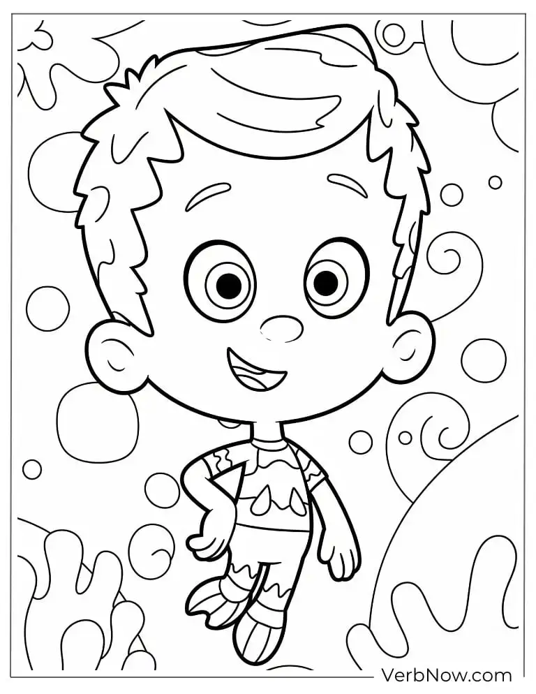 Gil poses confidently among bubbles
