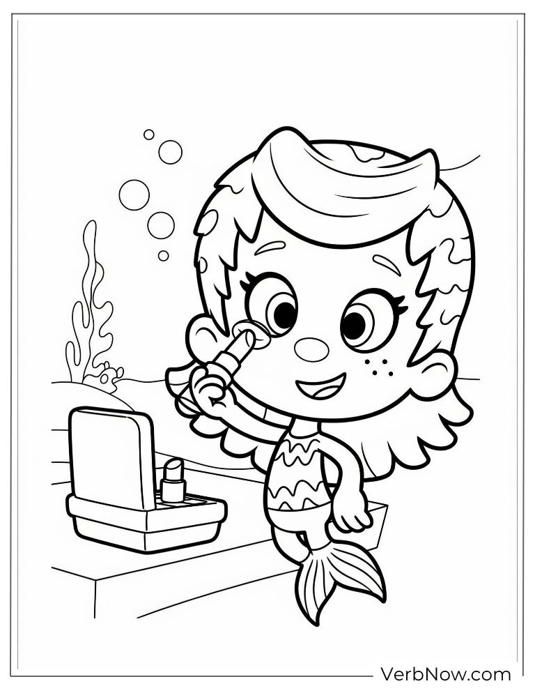 Coloring page of Molly makes up