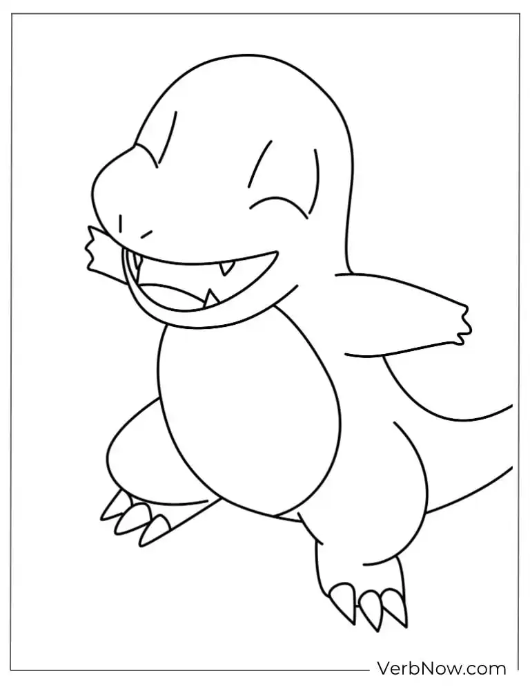 Laughing Charmander looking relaxed and happy