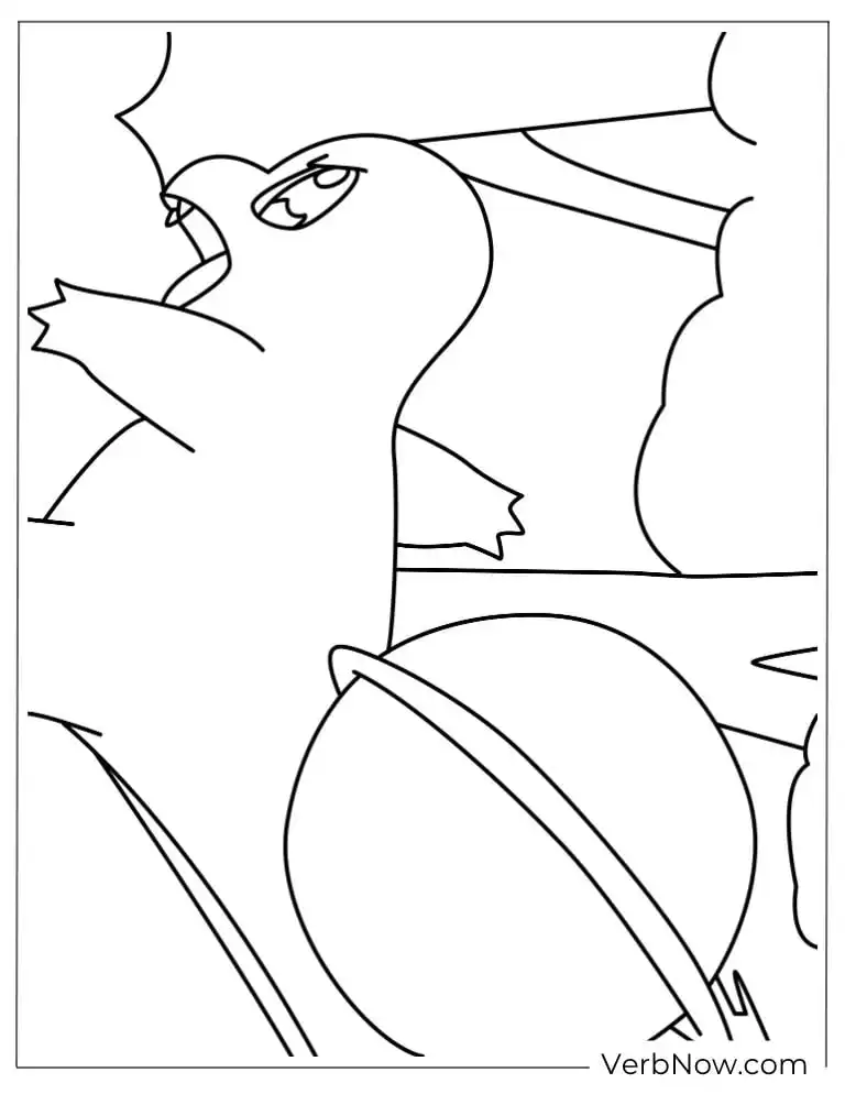 Charmander lying on a tree in the forest