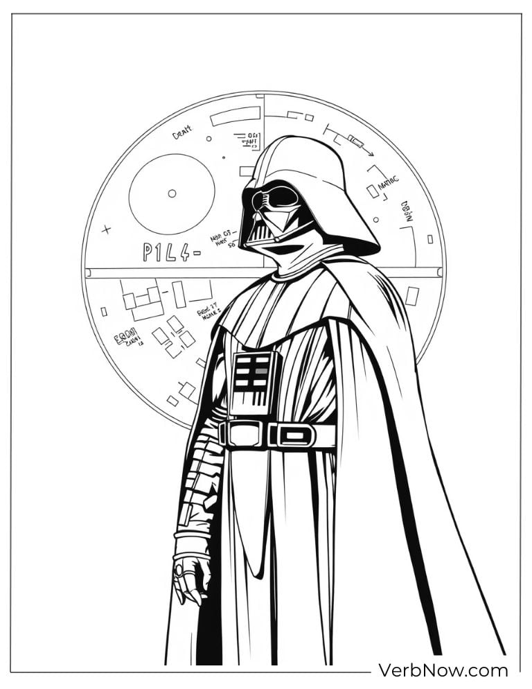 Darth Vader before the Death Star coloring page