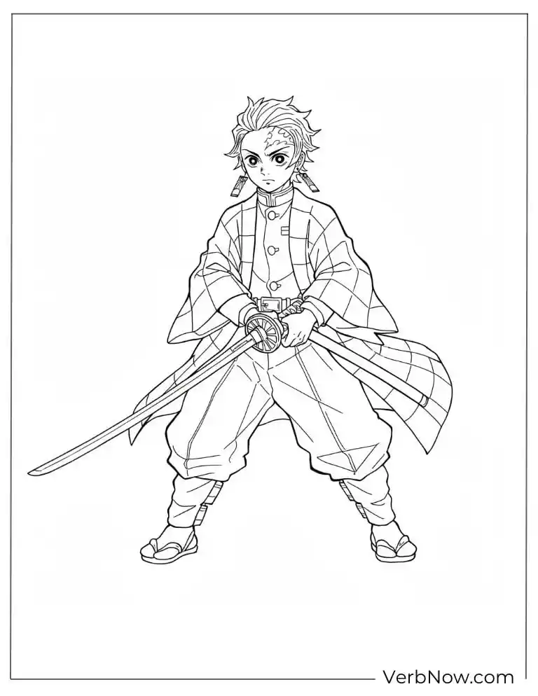 Tanjiro ready to fight with the demons
