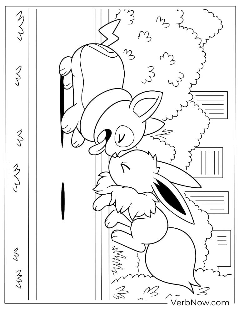 Eevee and another Pokémon on the street