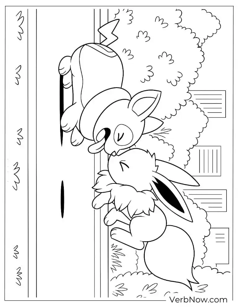 Eevee and another Pokémon on the street