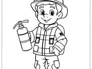 Fireman Coloring Pages featured image