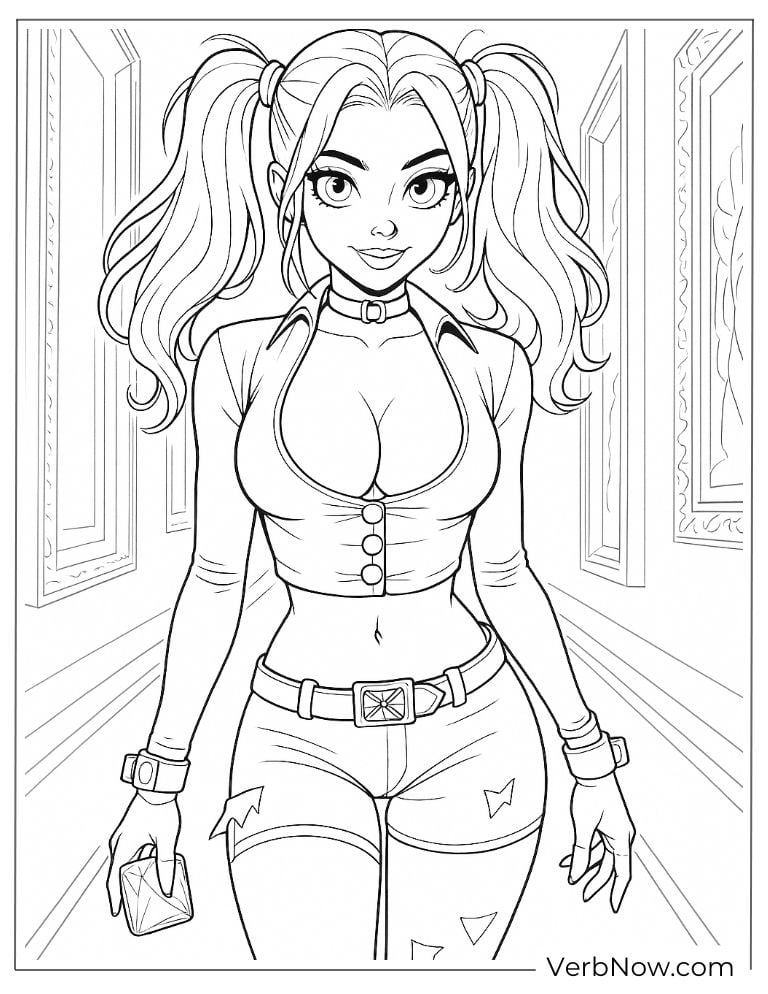 Harley walks confidently in a stylish outfit