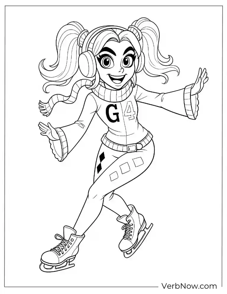 Harley strikes a playful superhero pose