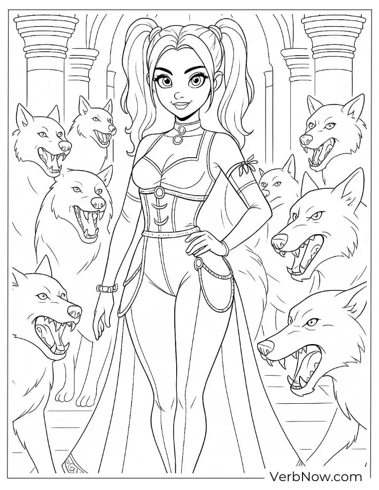 Harley stands with a pack of loyal hyenas