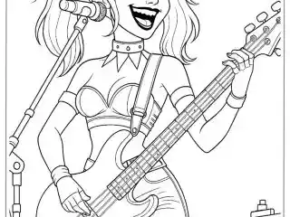 Harley Quinn Coloring Pages featured image