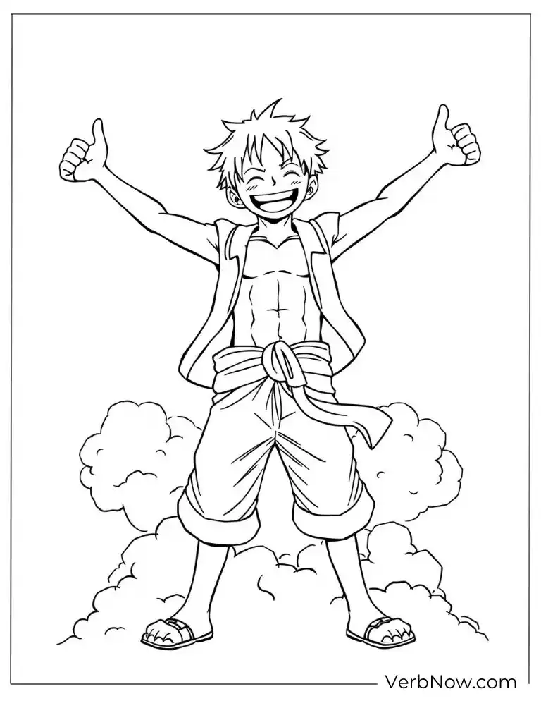 Luffy giving a double thumbs-up