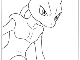 Mewtwo Coloring Pages featured image