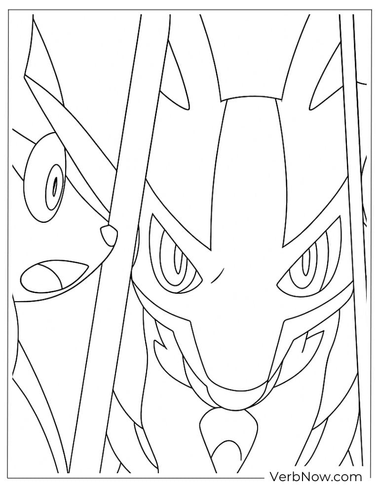 Close-up of Lucario ready to fight