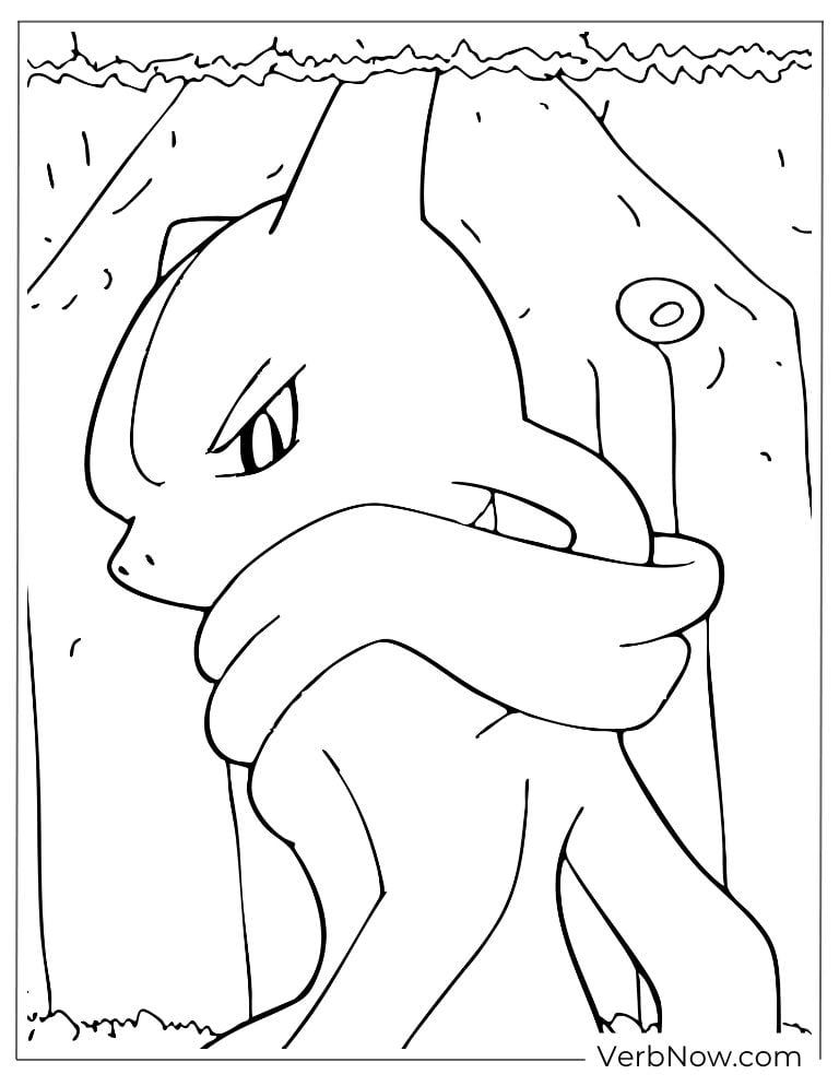 Mewtwo standing by a cliff