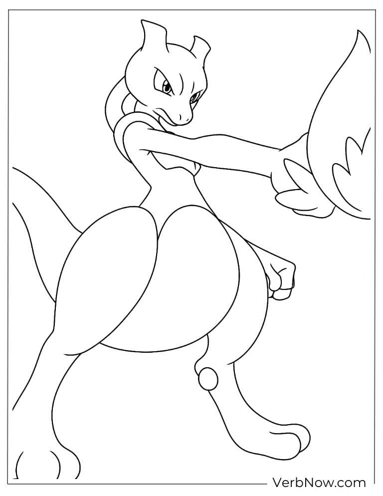 Mewtwo powering up with a dynamic action