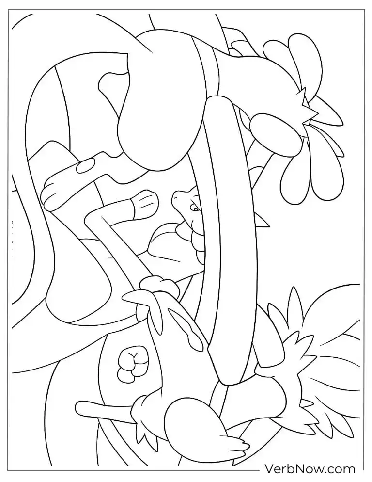 Mewtwo battling in a jungle with Pokémon around