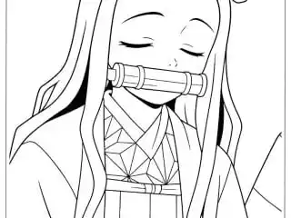 Nezuko Coloring Pages featured image